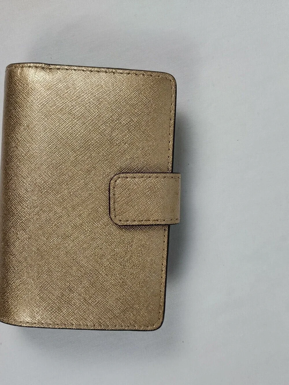 Michael Kors Jet Set Travel Medium Bifold Wallet Pale Gold Leather